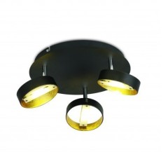 Spot light DOUBLE SL 3 ROUND BLACK