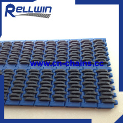 plastic and rubber top modular conveyor belt