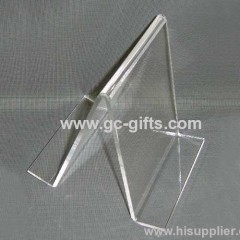 Fashionable triangle acrylic clear menu holder