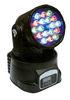 RGB LED Moving Head Lights , DMX 512 LED Mini Moving Head Wash 18X3W