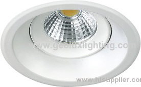 Turnable round LED COB downlight