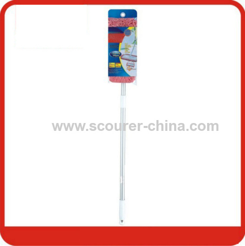 Aluminium flat mop with microfiber fabric pad