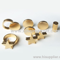 Golden plating Neodymium Iron Boron N35/35M/35H/35SH Magnet ring shape/star shape/irregular shape