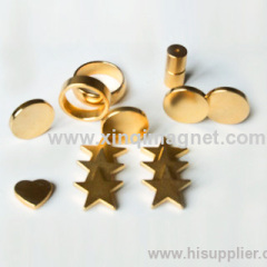 Golden plating Neodymium Iron Boron N35/35M/35H/35SH Magnet ring shape/star shape/irregular shape