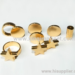Golden plating Neodymium Iron Boron N35/35M/35H/35SH Magnet ring shape/star shape/irregular shape