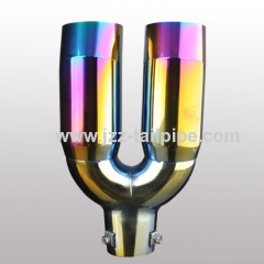 Universal stainless steel dual automobile tail pipe