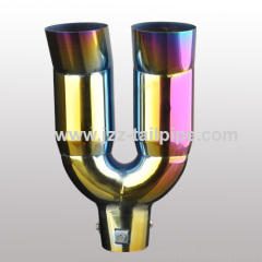 Universal stainless steel dual automobile tail pipe