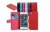 Wallet Design Extra slim Mobile Phone Leather Case For iphone 5 with 2 Card Holders