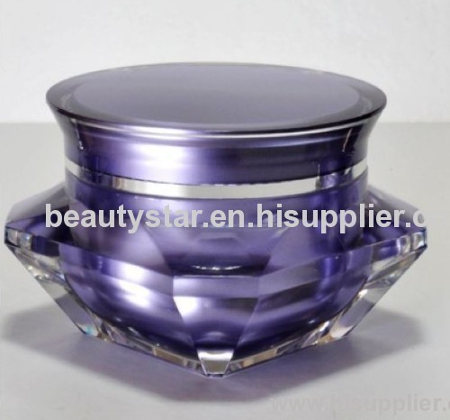 Diamond Acrylic Cream Jar