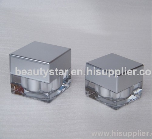 Square Cosmetic Packaging Acrylic Jar