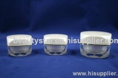 NEW Style Square Acrylic Cream Jar For Cosmetic Packaging