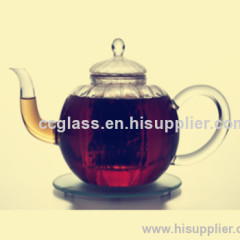 Insulated Mouth Blown Glass Teapot Coffee Pot