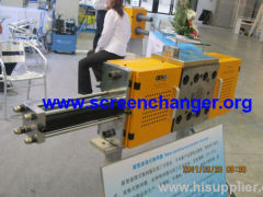 continuous hydraulic screen changer with single slide plate