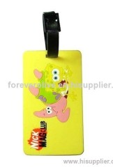 fancy soft pvc luggage tag rubber travel baggage tag