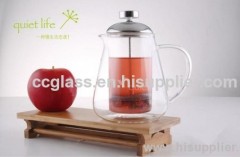 Mouth Blown Borosilicate Double Wall Glass Teapots Coffee Pots