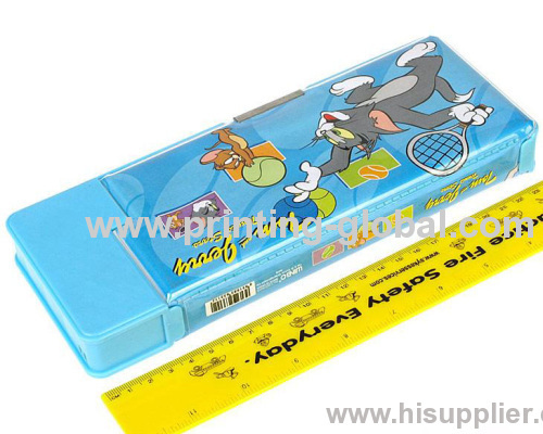 School Stationery Case With Cartoon Design Hot Stamping Printing Foil