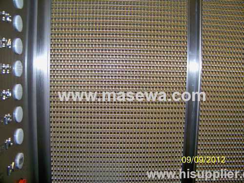 ELEVATOR FABRIC brass and ss mixed woven