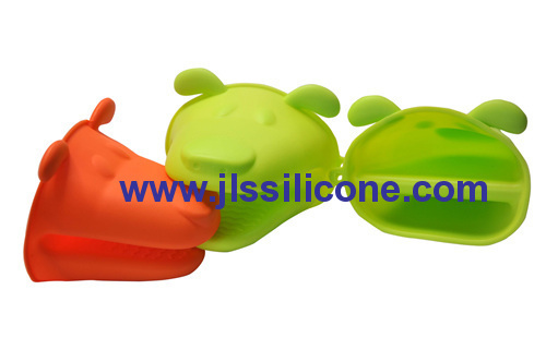 dog shaped silicone oven glove mitt heat protective pot holders