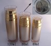 Acrylic cosmetic lotion bottle with double pumps