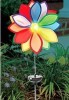 Colorful pinwheel solar garden light