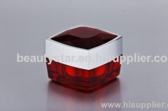 15ML 30ML 50ML Diamond Shape Top Square Cosmetic Container for Cream