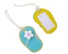 plastic luggage tag with loop strap