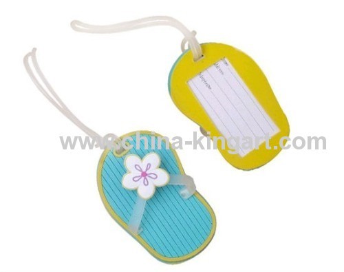 plastic luggage tag with loop strap