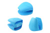 The light blue silicone oven mitts glove and heat resistant pot holder
