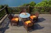 Small size outdoor wicker dining table and chairs