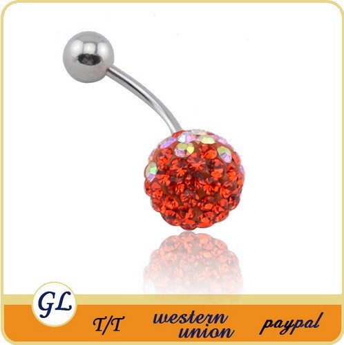 crystal body jewelry belly button ring