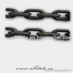 Stainless steel stud link anchor chain in rigging