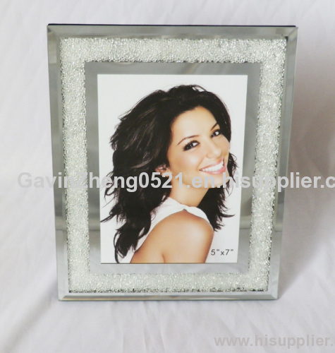 White glass swarovski photo frame picture frame glassware gifts home decor