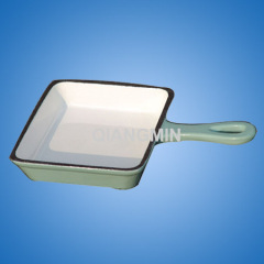 Enamel pot Square long handle