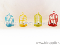 Metal wire bird cage lantern storm lantern Small Chandelier candle holder