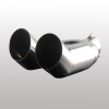 Dual automobile exhaust muffler pipe