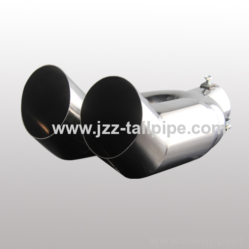 Big size stainless steel dual car tail throat