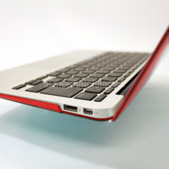 Straight line groove design Crystal Polycarbonate Plastic Protector Shell For 11-inch Macbook Air - Red