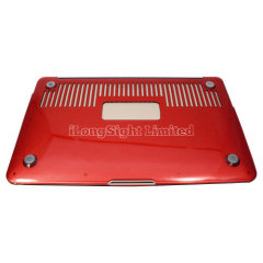 Straight line groove design Crystal Polycarbonate Plastic Protector Shell For 11-inch Macbook Air - Red