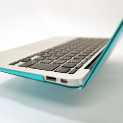 Straight line groove design Crystal Polycarbonate Plastic Protector Shell For 11-inch Macbook Air - Light Blue