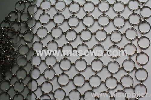 brass material circle mesh ring curtain