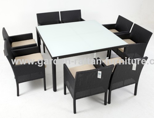 rattan dining table and chair