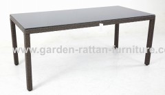 Outdoor wicker patio dining 2 meter table