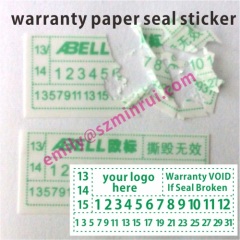 Paper Warranty Seal Stickers