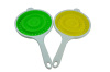 kitchen cooking silicone pasta strainer and colander with plastic handle