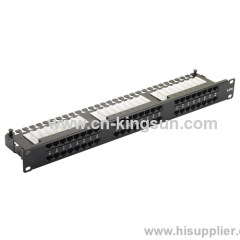 19" Cat.6 or cat.5e 48 port 1U patch panel krone idc