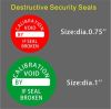 Custom Destructive Calibration Labels,Tamper Evident QC Security Seals,Round Destructible Calibration VOID Stickers