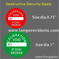 Round Destructible Calibration VOID Stickers