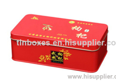 Tea tin box rectangular