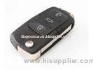 Audi 3 Buttons Remote Flip Car Key Blanks With 2032 Battery