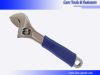 8&quot; Polished Chrome Plated adjustable wrench with soft grip